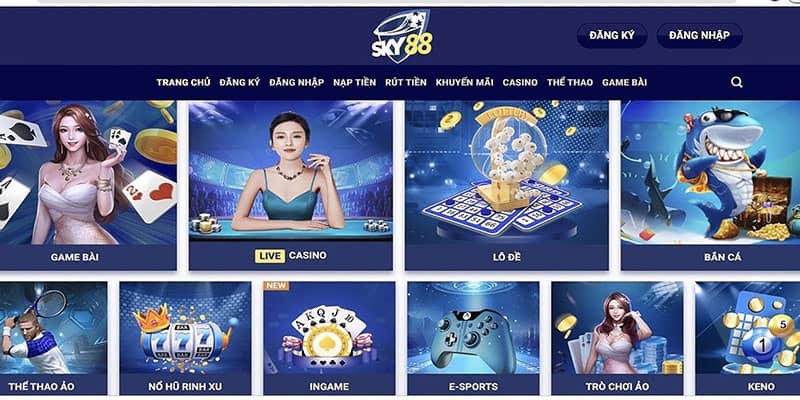 Khám Phá Thế Giới Đầy Hấp Dẫn Của Nhà cái Sky88 - Trải Nghiệm Chơi Game Đỉnh Cao 2 SKY88 | Nhà cái cá cược thể thao uy tín số 1 | Nạp đầu +11tr